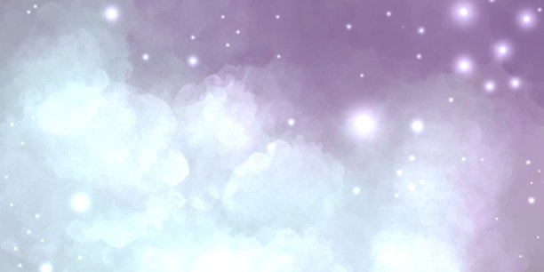 可爱，神奇，神话般的迷人的天空背景与云和闪光图片下载