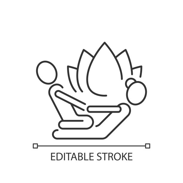 泰式按摩直线图标图片下载