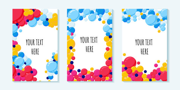 彩色气泡气球垂直背景。图片下载