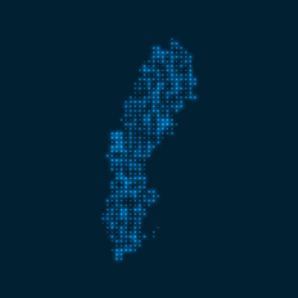 瑞典星点发光地图。图片下载