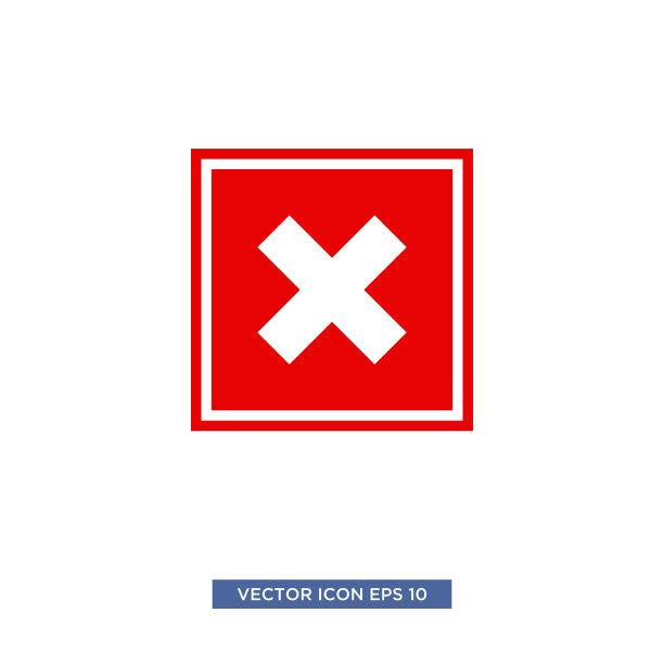 十字标记图标矢量插图图片下载