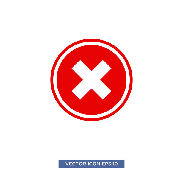 十字标记图标矢量插图图片下载