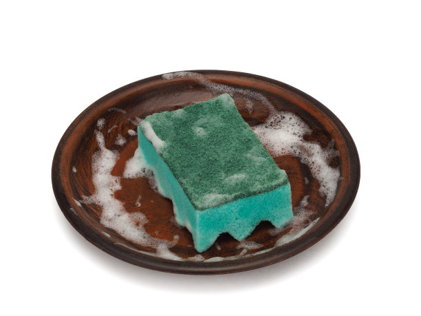 在洗碗海绵泡沫盘，洗碗图片下载