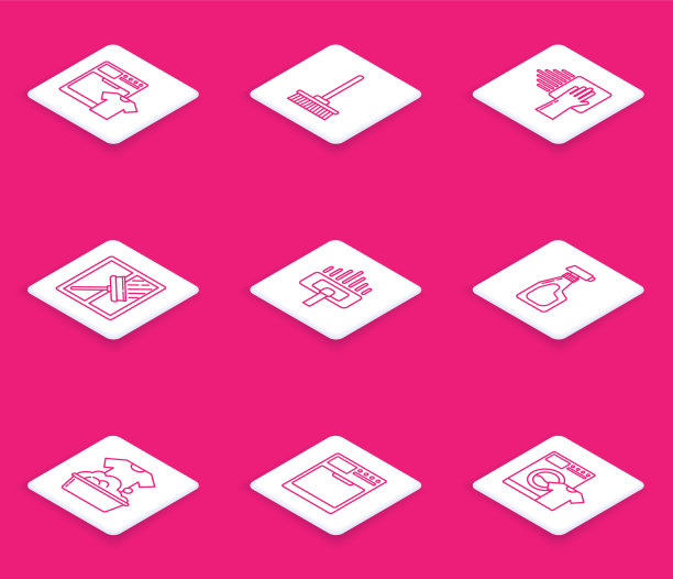 设置线清洗机和t恤拖把清洁服务图片下载