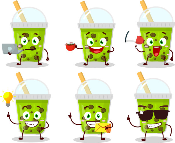 瓜奶配珍珠卡通人物图片下载