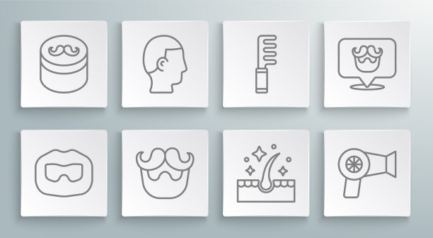 为男士设计小胡子和胡须发型图片下载