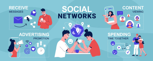 社交网络生活信息图图片下载