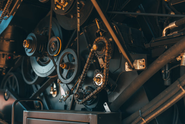 农用机械引擎的特写照片。图片下载