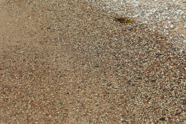 背景的海沙和鹅卵石。图片下载