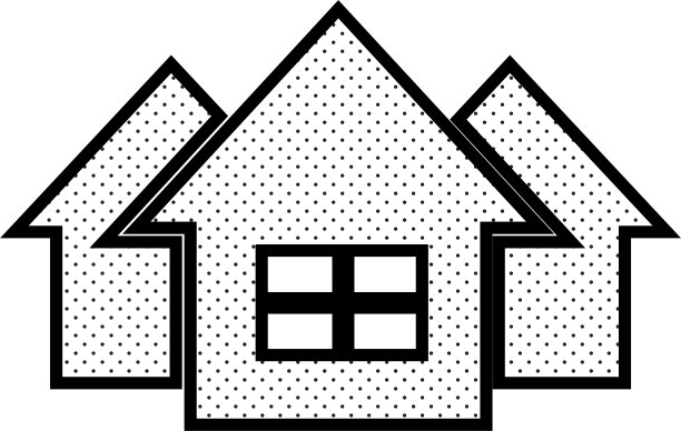 简单的房屋标志和家居图标标志图片下载