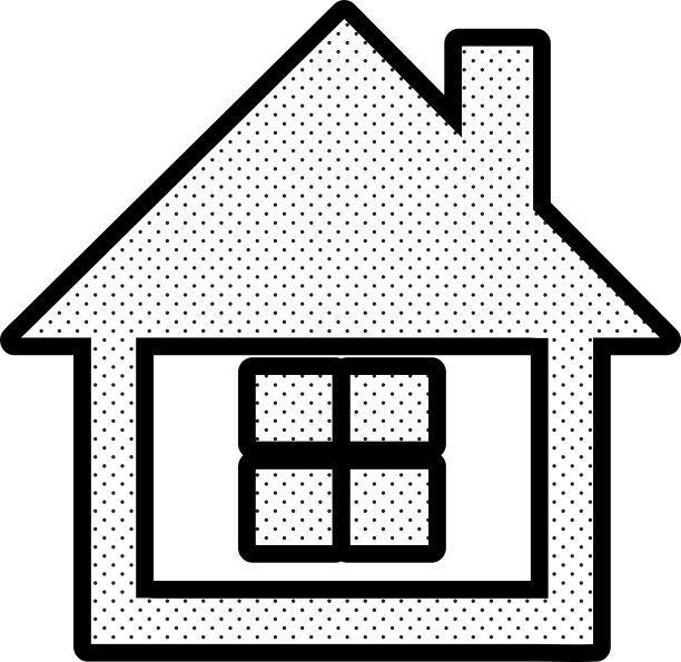 简约房屋符号和家居图标标志图片下载