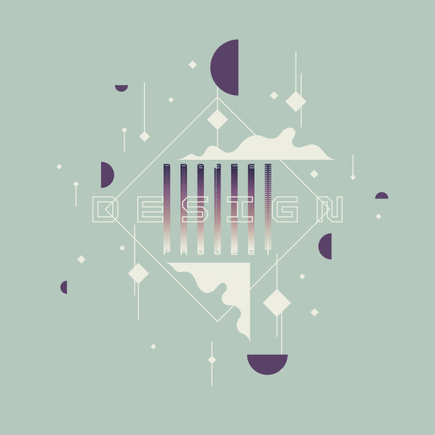 由几何形状组成的现代海报。抽象的背景与各种形状。时尚的设计图形图片下载