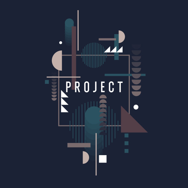 由几何形状组成的现代海报。抽象的背景与各种形状。时尚的设计图形图片下载