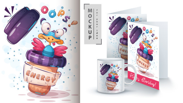 鸟和咖啡的海报和销售图片下载