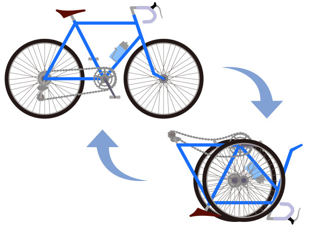 折叠自行车道路自行车插图图片下载