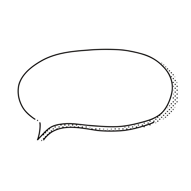 矢量插图的一个演讲气球，简单的手绘，卡通对话风格图片下载