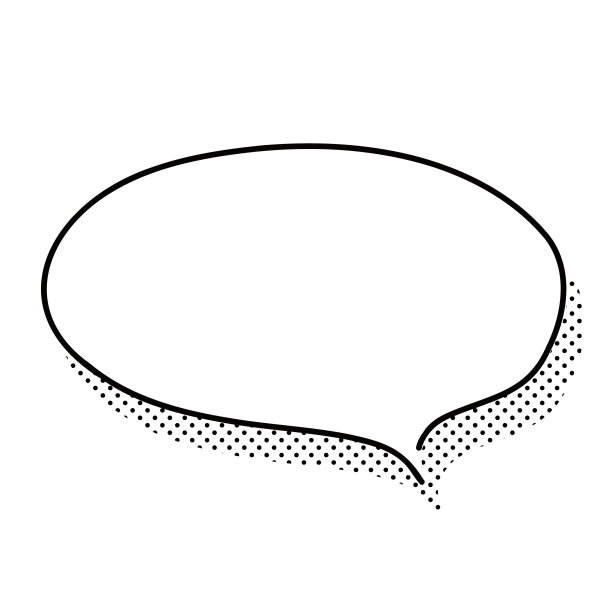 矢量插图的一个演讲气球，简单的手绘，卡通对话风格图片下载