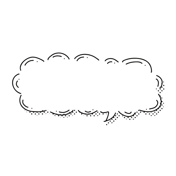 矢量插图的一个演讲气球，简单的手绘，卡通对话风格图片下载