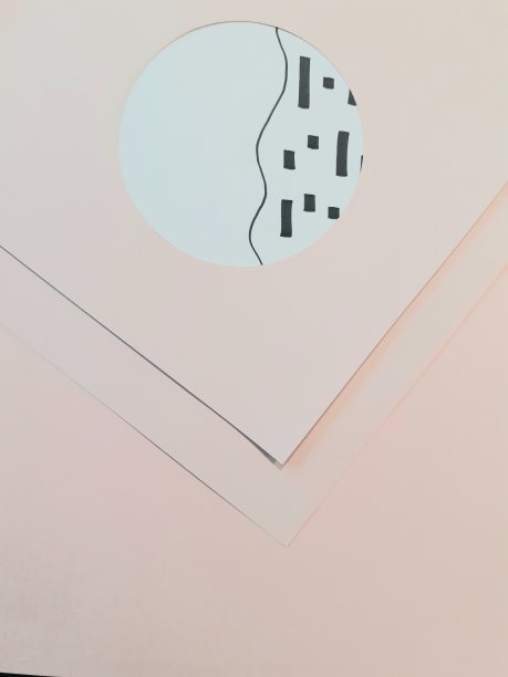 抽象线条艺术和帕特尔色彩背景图片下载