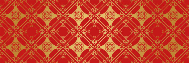 中国风格的背景图像，红色背景上的金色装饰装饰为您的设计。背景壁纸，纹理。矢量插图。图片下载