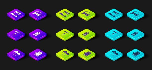 集云与雪，圣诞手套，冰斧，识别徽章，曲棍球头盔和丝带在终点线图标。向量图片下载