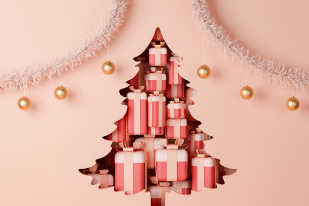 圣诞节3d插图。图片下载