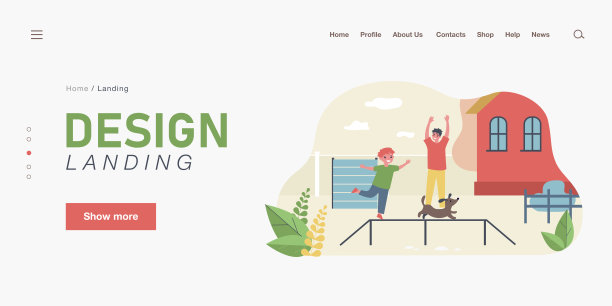 父子俩在后院训练可爱的小狗图片下载