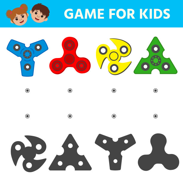 游戏对孩子。把照片和他们的影子配对。微调控制项。图片下载