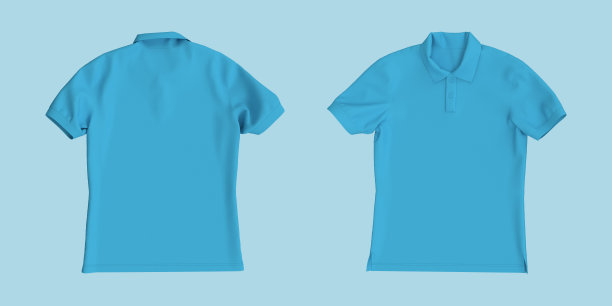 空白领口衬衫模型，前面和后面的观点图片下载