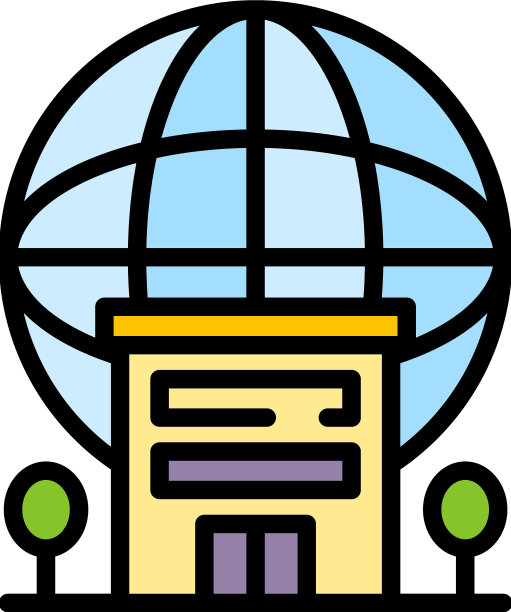 学生楼图标颜色轮廓图片下载