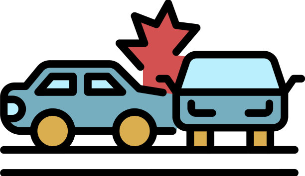 交通事故图标颜色轮廓图片下载