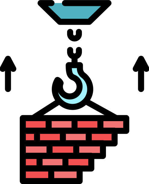 起重机吊钩图标颜色轮廓图片下载