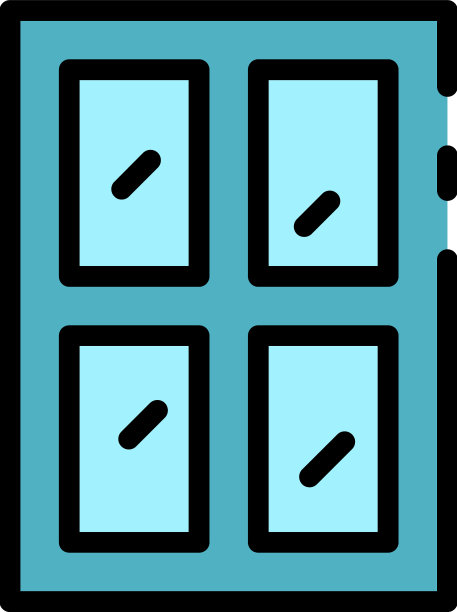 房间窗口图标颜色轮廓图片下载