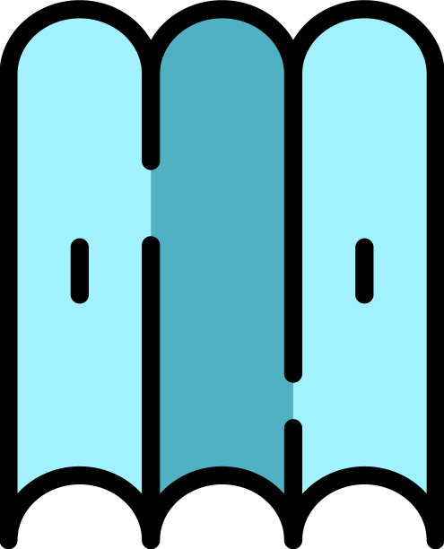 曲线屋顶图标颜色轮廓图片下载