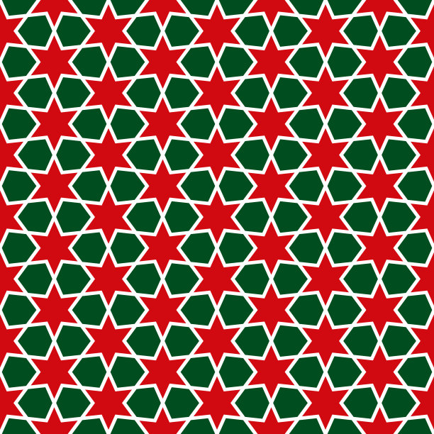 无缝圣诞明星包装纸图案背景图片下载