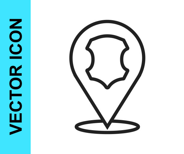 黑色线皮革图标隔离在白色背景。向量图片下载