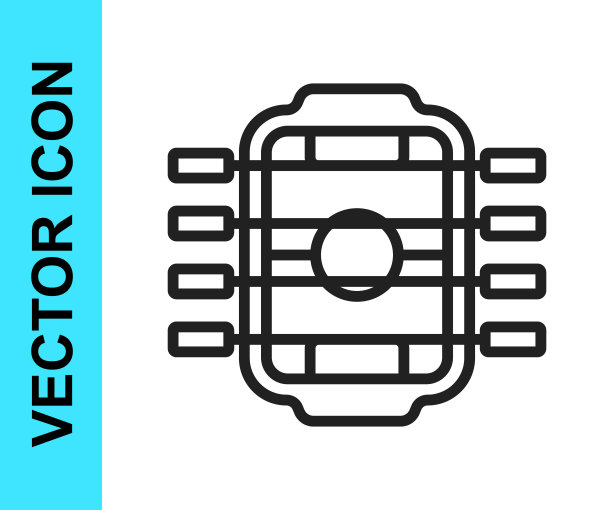 黑线桌足球游戏爱好或休闲图标孤立在白色背景上。足球运动员。向量图片下载