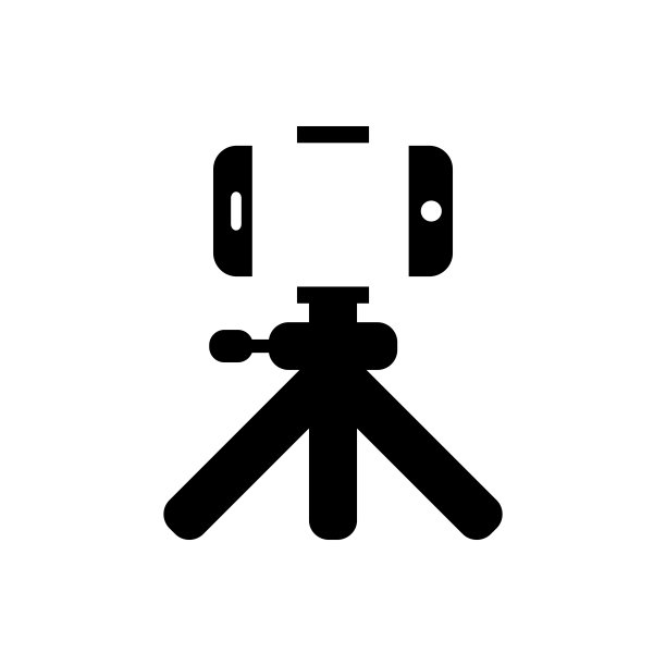 智能手机三脚架图标设计矢量模板插图符号和符号EPS 10在白色背景图片下载