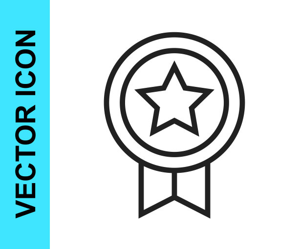 游戏评级与奖牌图标孤立在白色背景。游戏的等级结果。向量图片下载