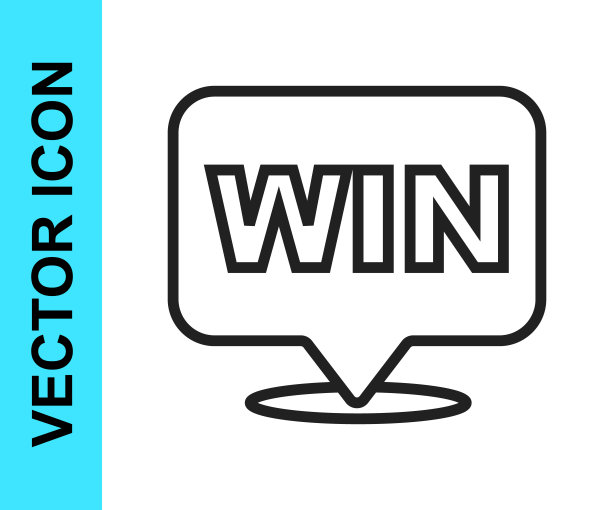 黑线奖牌图标孤立在白色背景。赢家的象征。向量图片下载