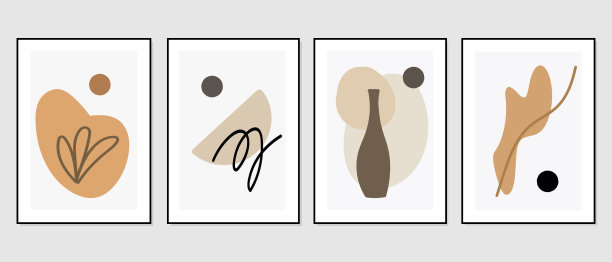 一套创造性极简主义手绘插图图片下载