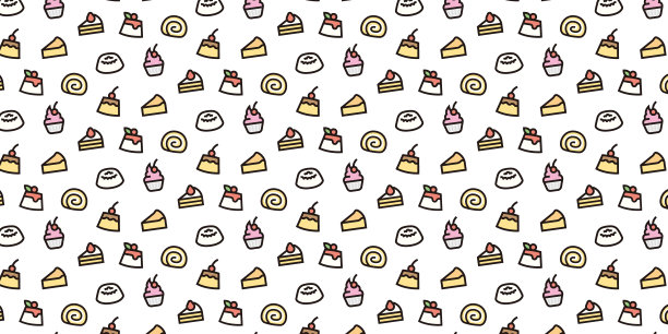 糖果图标图案背景网站或包装纸(彩色图标版本)图片下载