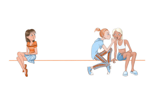 两个女孩从朋友那里秘密地闲谈图片下载