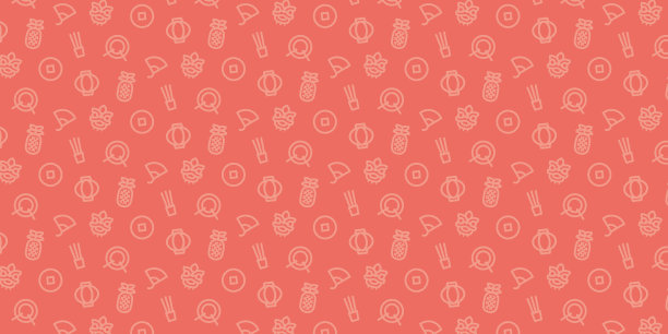 中国新年图标图标图案背景网站或包装纸(红色背景版)图片下载