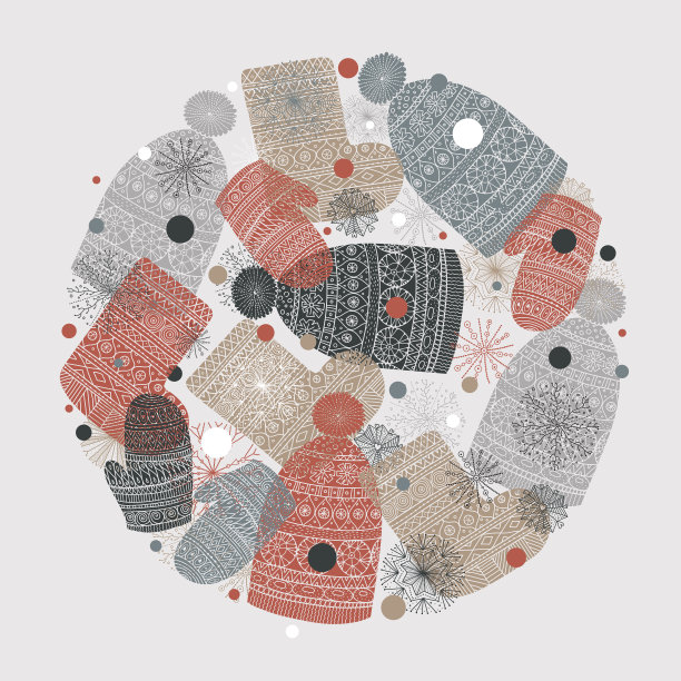 冬天的衣服。图片下载