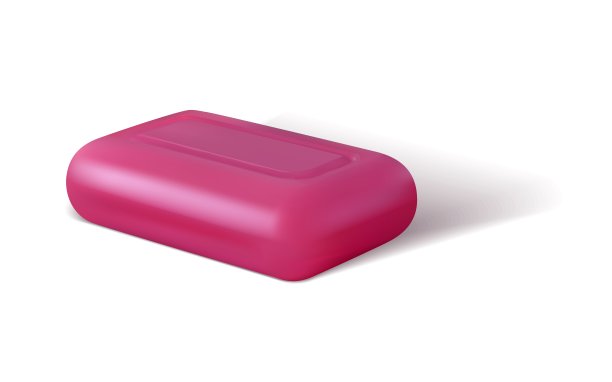 现实的肥皂吧淋浴。卫生化妆品3D方形产品粉红色，固体洗涤剂模型，浴室盥洗用品洗手身体护理对象，矢量隔离插图图片下载