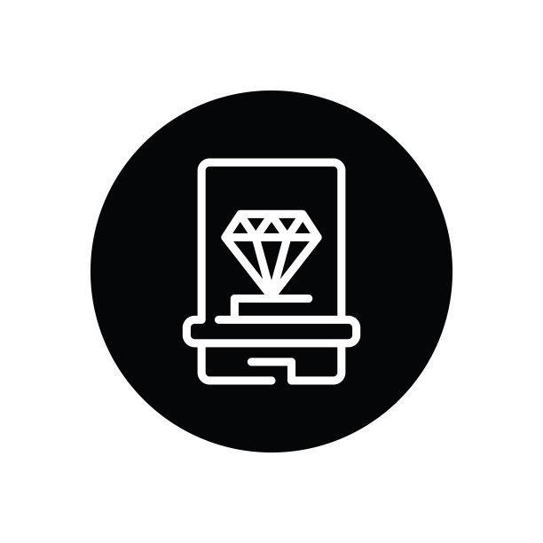 珠宝符号图标孤立在白色背景图片下载