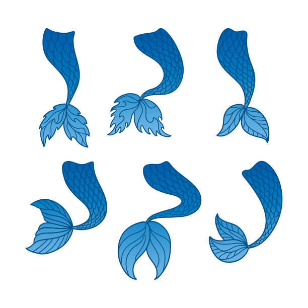 美人鱼的尾巴。海妖的象征。图片下载