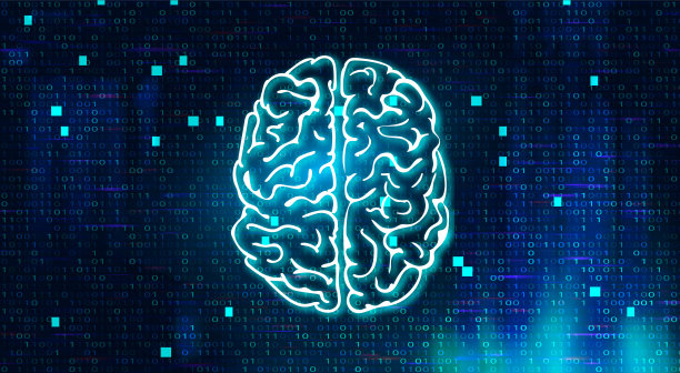 人类大脑可视化。未来的人工智能概念。网络心灵美学设计图片下载