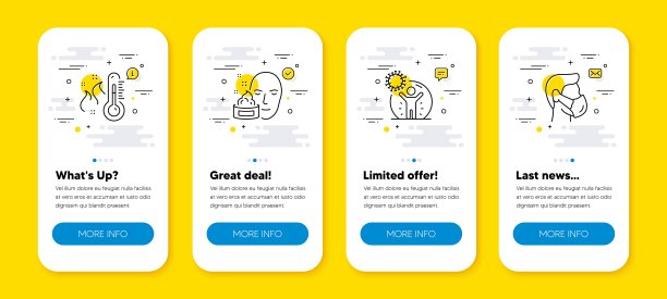 向量集面霜，高温度计和冠状病毒保护线图标集。向量图片下载
